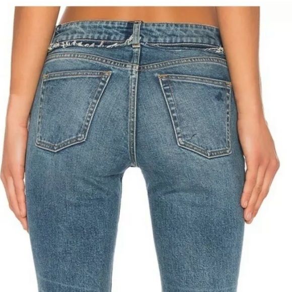 DL1961 Mara Instasculpt Straight Leg Ankle Jeans Gravity Raw Hem Waist 28 - Picture 2 of 9